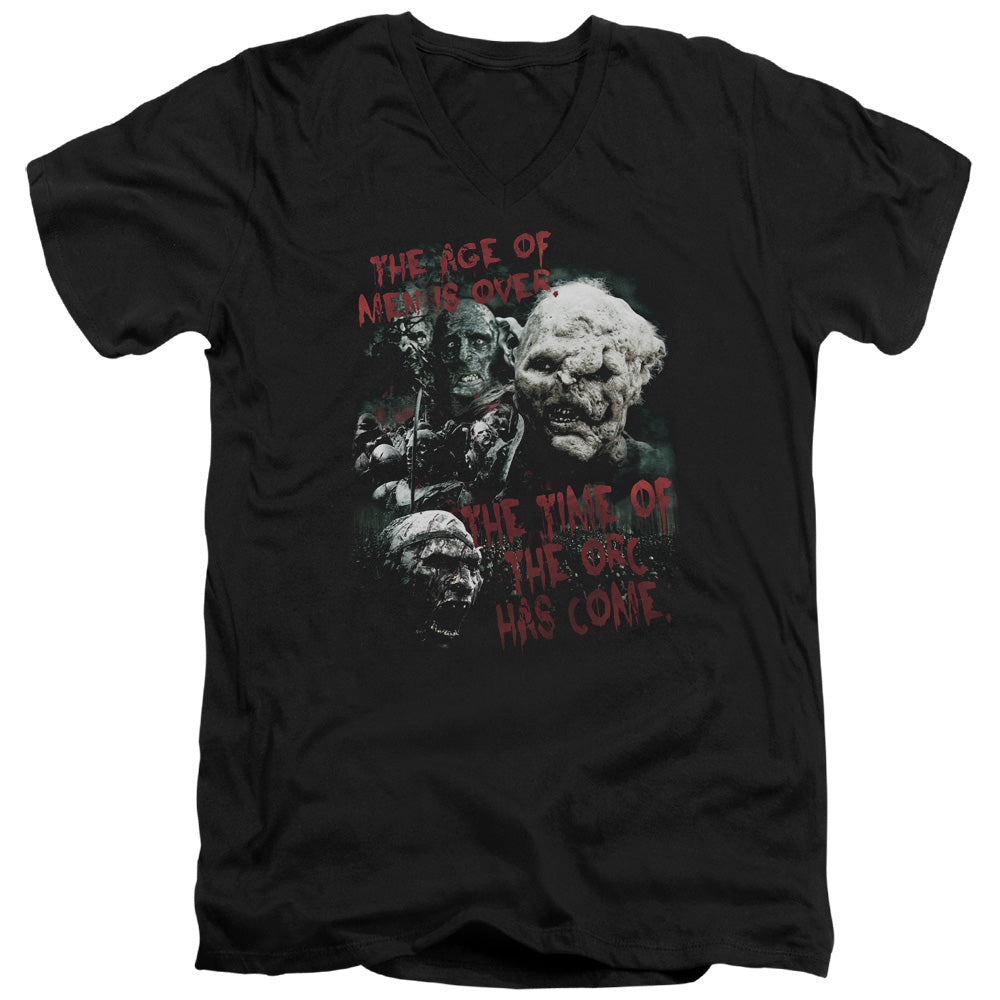 LOR/TIME OF THE ORC - S/S ADULT V-NECK 30/1 - BLACK