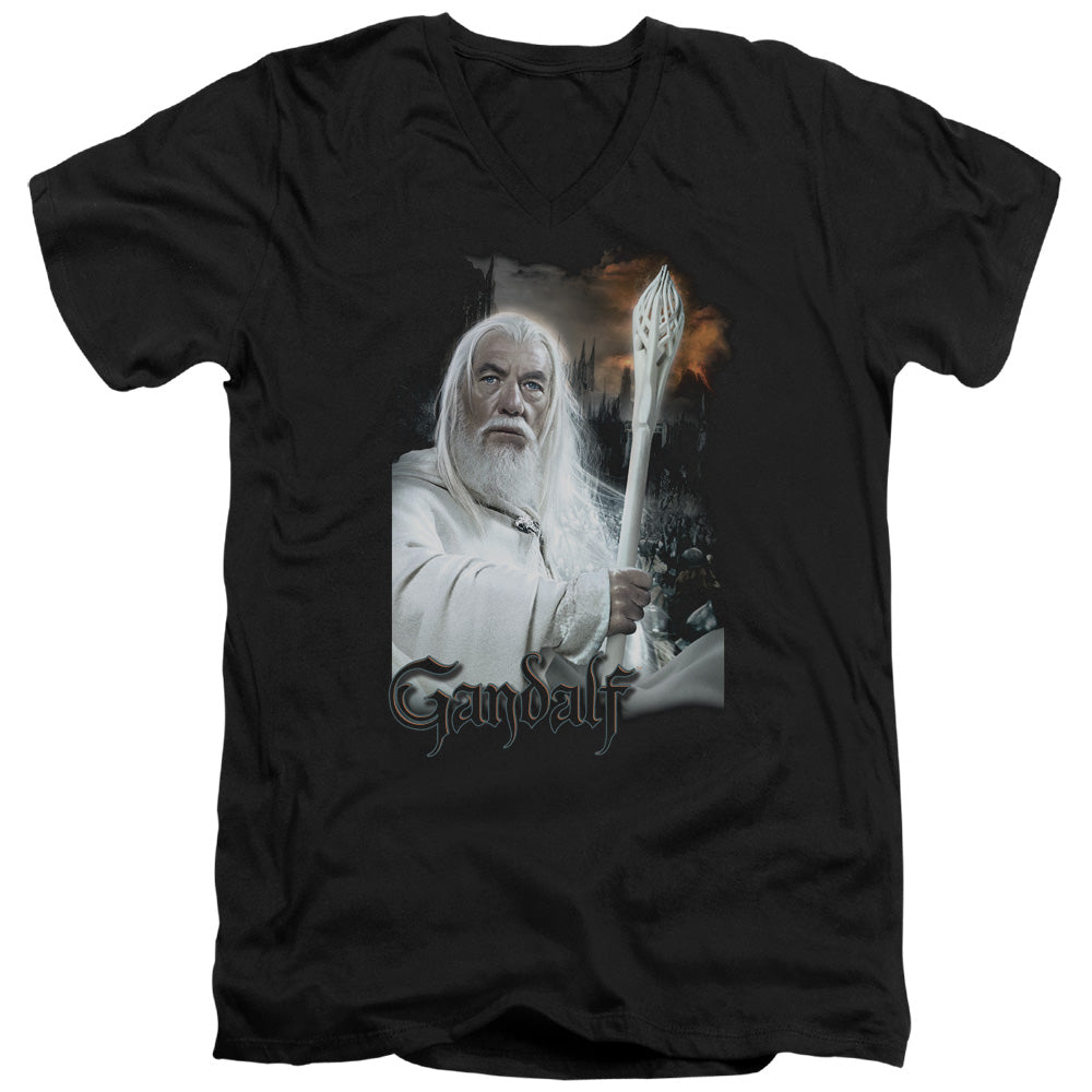 LOR/GANDALF - S/S ADULT V-NECK 30/1 - BLACK