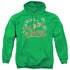LOONEY TUNES/MICHIGAN J - ADULT PULLOVER HOODIE - KELLY GREEN