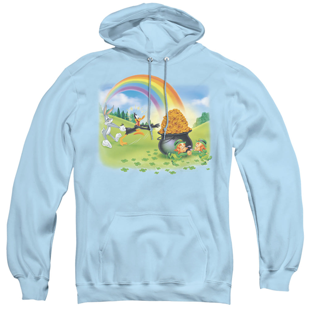 LOONEY TUNES/MINE MINE MINE - ADULT PULLOVER HOODIE - LIGHT BLUE