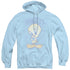 LOONEY TUNES/TWEETY FADE - ADULT PULLOVER HOODIE - LIGHT BLUE