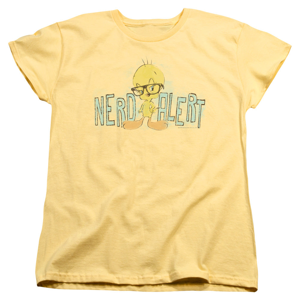 LOONEY TUNES/NERD ALERT - S/S WOMENS TEE - BANANA