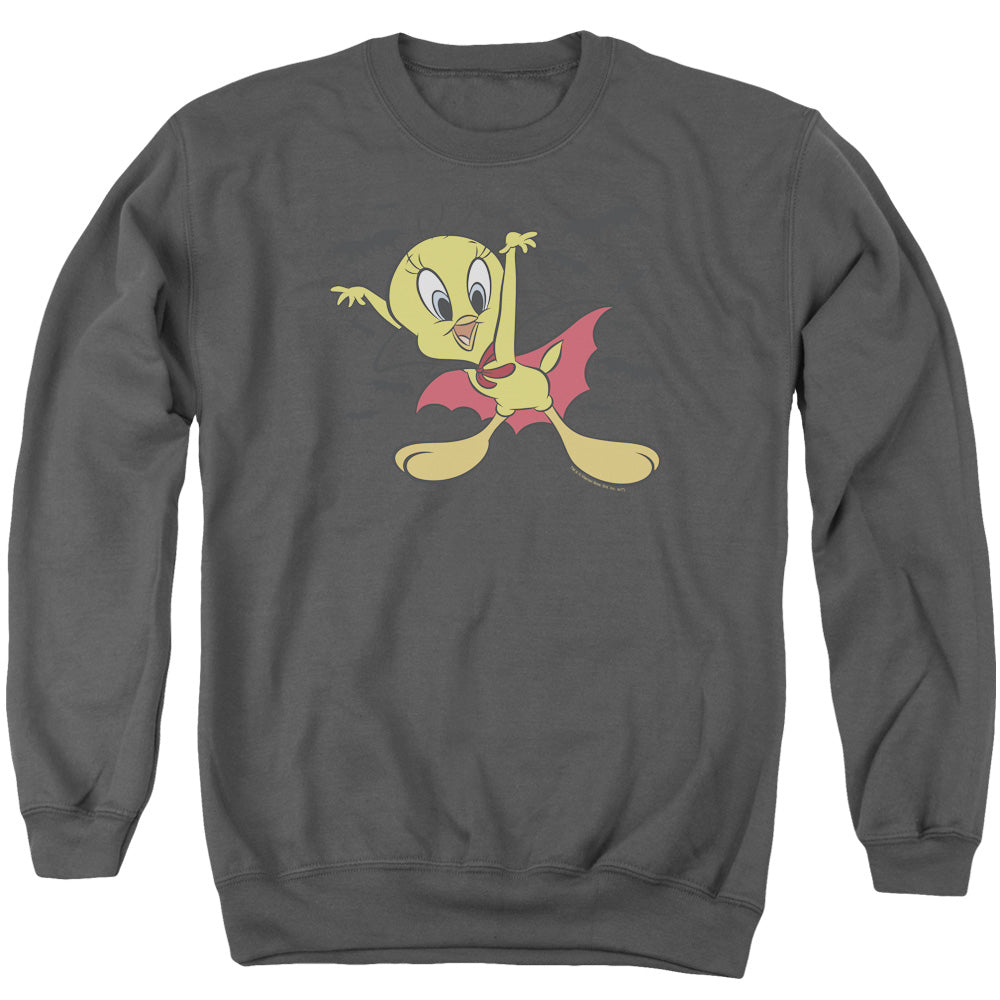 LOONEY TUNES/VAMPIRE TWEETY - ADULT CREWNECK SWEATSHIRT - CHARCOAL