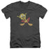 LOONEY TUNES/VAMPIRE TWEETY - S/S ADULT V-NECK 30/1 - CHARCOAL