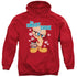 LOONEY TUNES/ONE SMART CHICK - ADULT PULLOVER HOODIE - RED