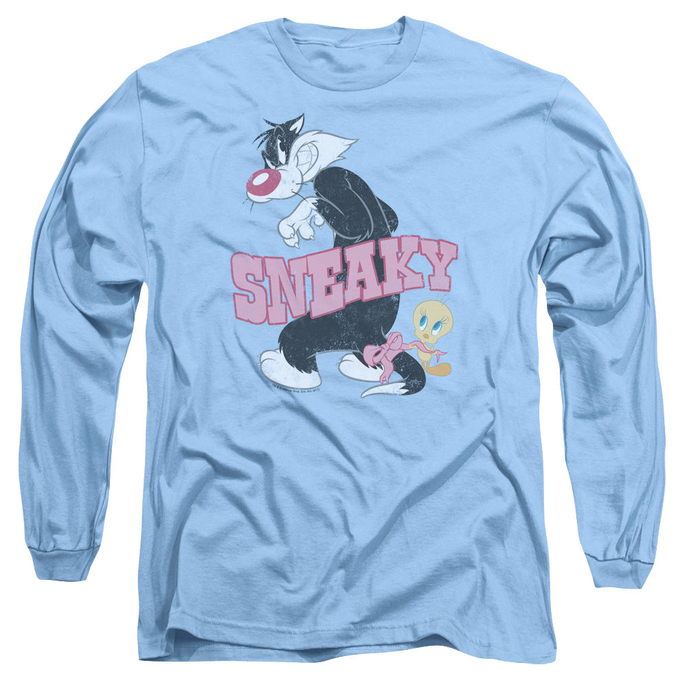 LOONEY TUNES/SNEAKY - L/S ADULT 18/1 - CAROLINA BLUE
