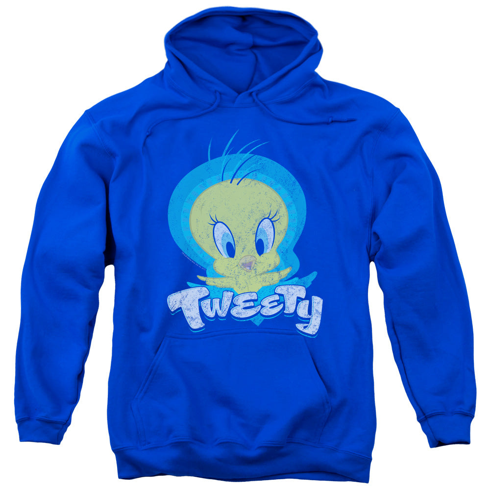 LOONEY TUNES/TWEETY SWIRL - ADULT PULLOVER HOODIE - ROYAL BLUE