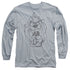 LOONEY TUNES/FADED TAZ - L/S ADULT 18/1 - ATHLETIC HEATHER