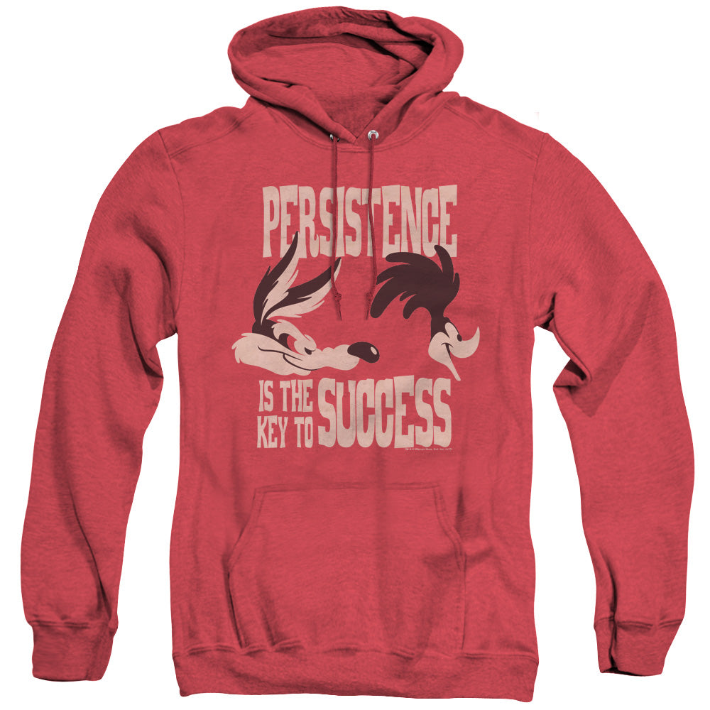 LOONEY TUNES/PERSISTENCE - ADULT HEATHER HOODIE - RED