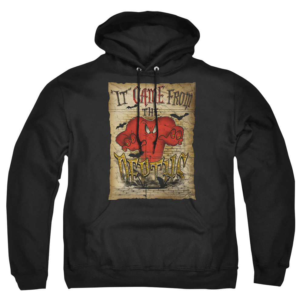 LOONEY TUNES/THE DEPTHS - ADULT PULLOVER HOODIE - BLACK