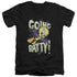 LOONEY TUNES/GOING BATTY - S/S ADULT V-NECK 30/1 - BLACK