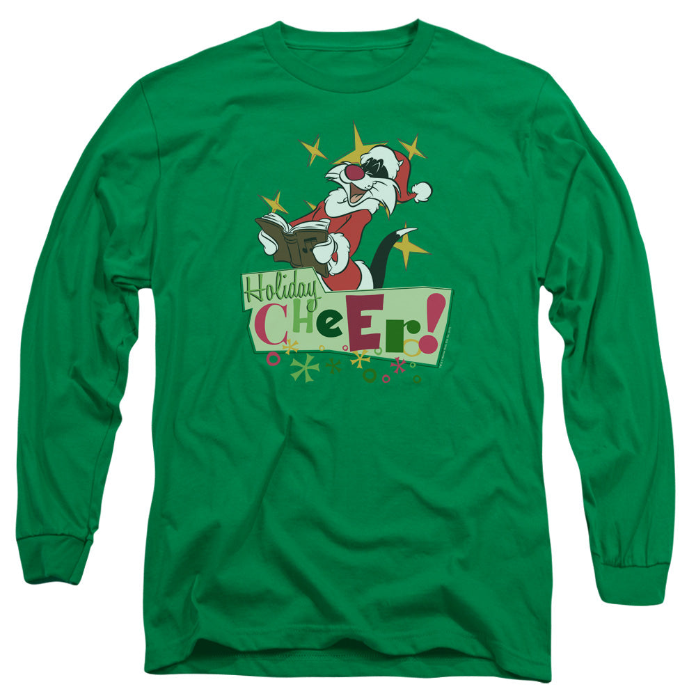 LOONEY TUNES/CHEER SYLVESTER - L/S ADULT 18/1 - KELLY GREEN