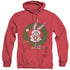 LOONEY TUNES/HOLIDAY BUNNY - ADULT HEATHER HOODIE - RED