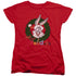 LOONEY TUNES/HOLIDAY BUNNY - S/S WOMENS TEE - RED