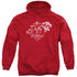 LOONEY TUNES/DAFFY HOLIDAYS - ADULT PULLOVER HOODIE - RED