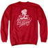 LOONEY TUNES/MERRY TWEETY - ADULT CREWNECK SWEATSHIRT - RED