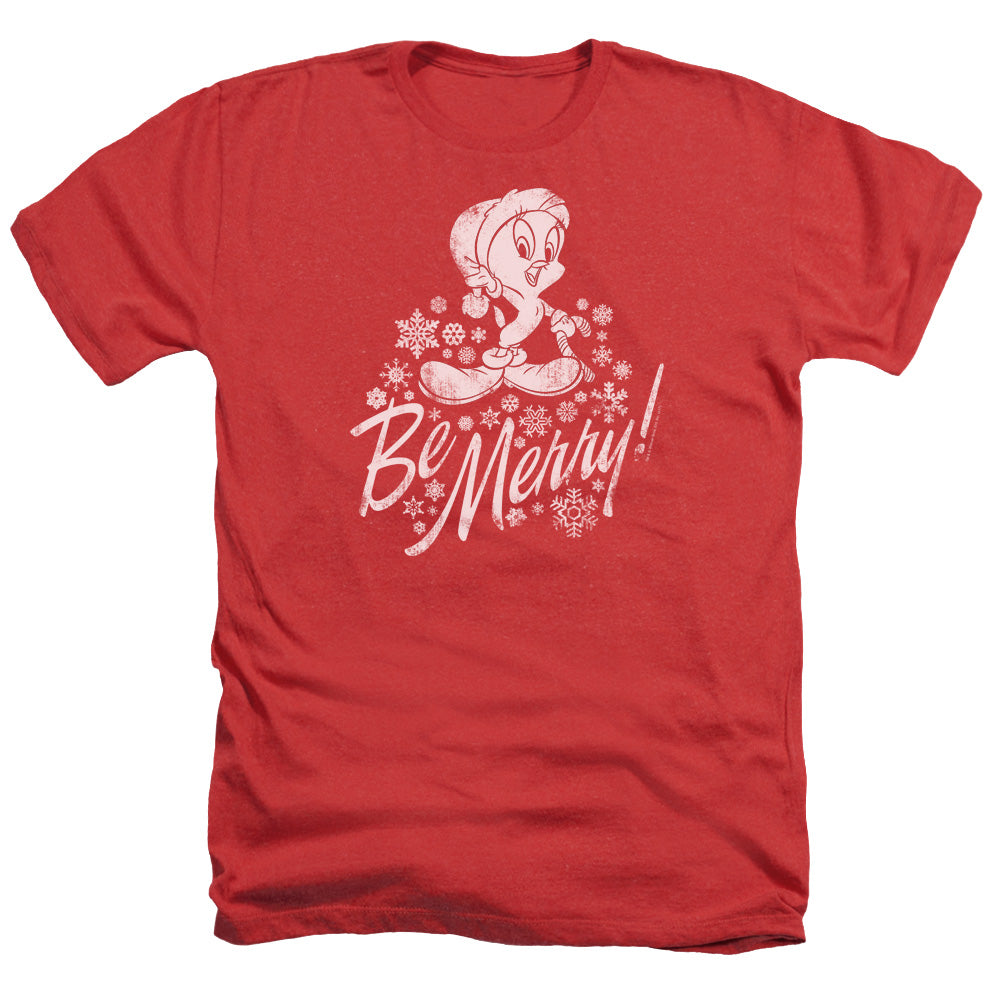 LOONEY TUNES/MERRY TWEETY - ADULT HEATHER - RED
