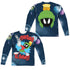 LOONEY TUNES/DISINTERGRATE (FRONT/BACK PRINT) - L/S ADULT POLY CREW  - MULTI