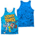 LOONEY TUNES/COLLAGE OF CHARACTERS (FRONT/BACK PRINT) - ADULT POLY TANK TOP - MULTI