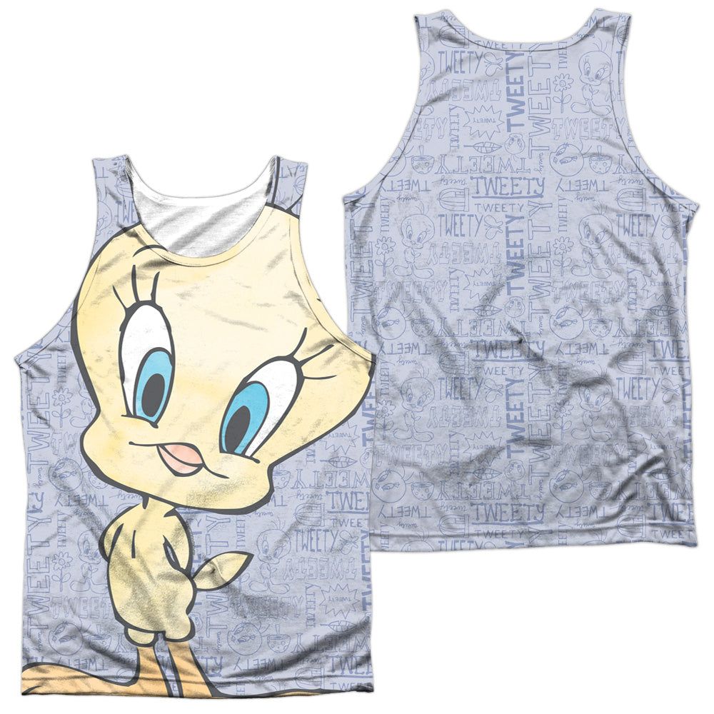 LOONEY TUNES/TWEETY GIRL (FRONT/BACK PRINT) - ADULT POLY TANK TOP - MULTI