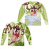 LOONEY TUNES/TAZ (FRONT/BACK PRINT) - L/S ADULT POLY CREW  - MULTI