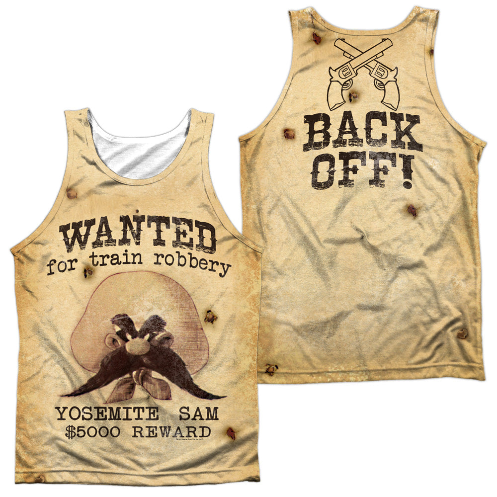 LOONEY TUNES/WANTED (FRONT/BACK PRINT) - ADULT POLY TANK TOP - MULTI