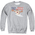 LOONEY TUNES/TAZ FOR PREZ 3 - ADULT CREWNECK SWEATSHIRT - ATHLETIC HEATHER