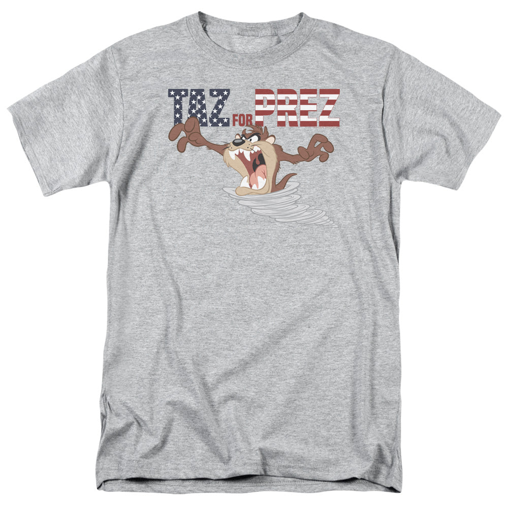 LOONEY TUNES/TAZ FOR PREZ 3 - S/S ADULT 18/1 - ATHLETIC HEATHER