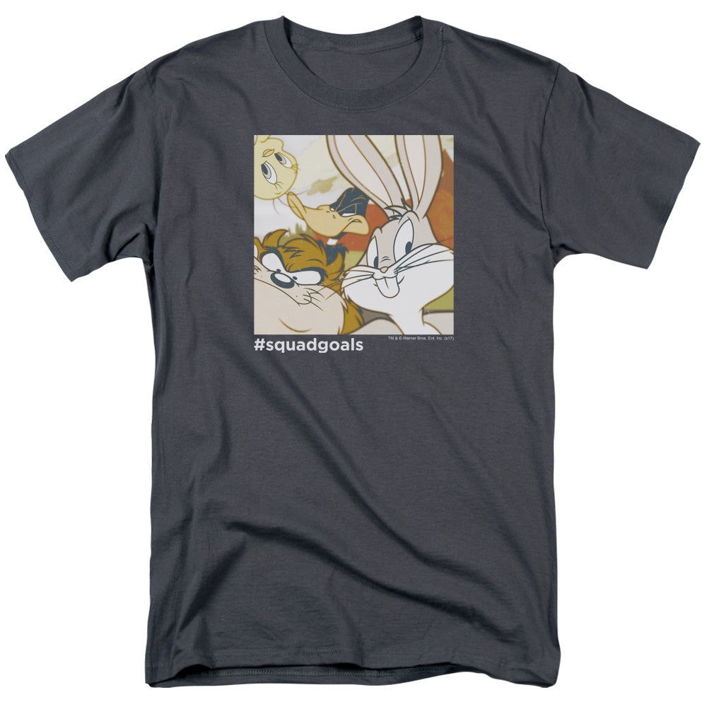 LOONEY TUNES/SQUAD GOALS - S/S ADULT 18/1 - CHARCOAL