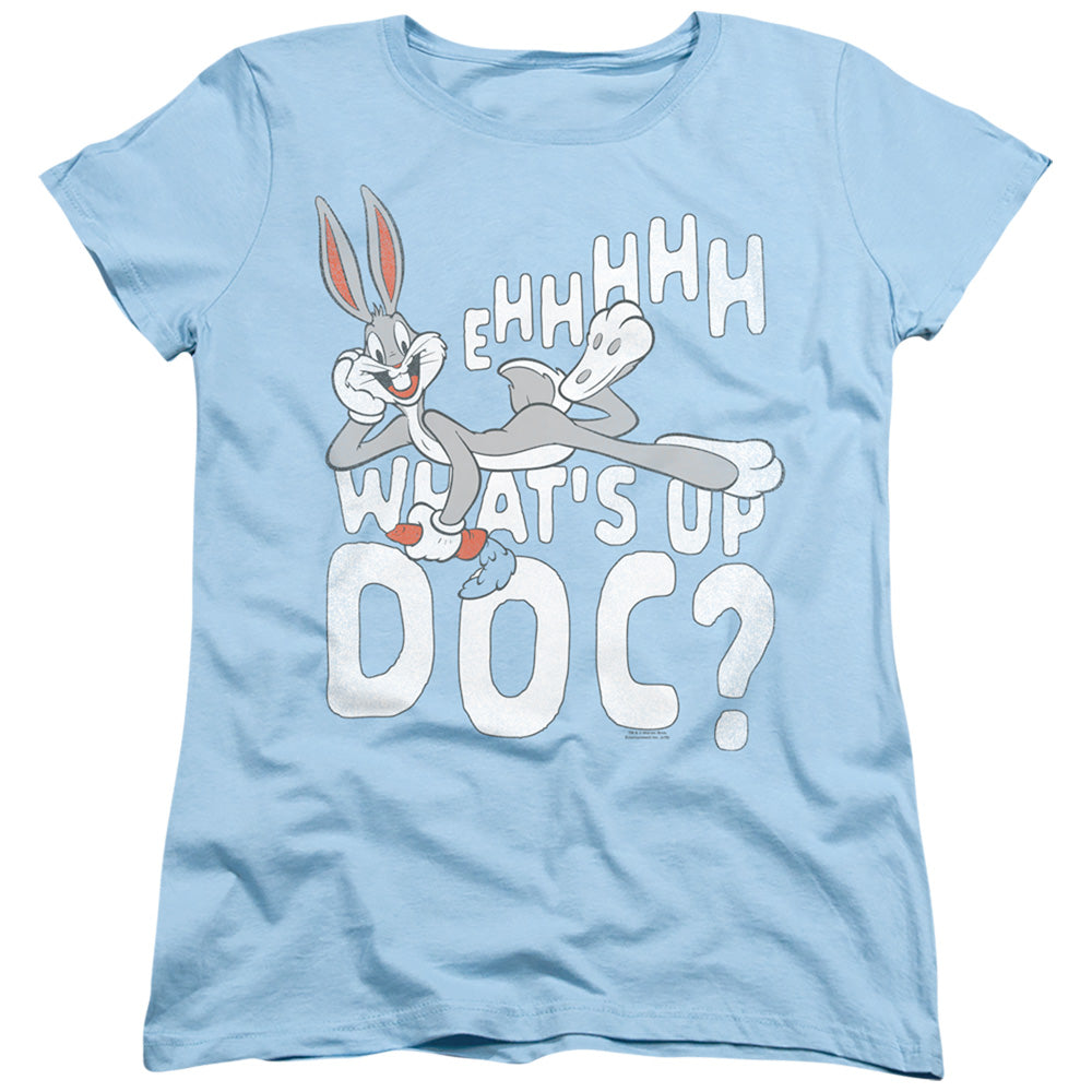 LOONEY TUNES/WHATS UP - S/S WOMENS TEE - LIGHT BLUE