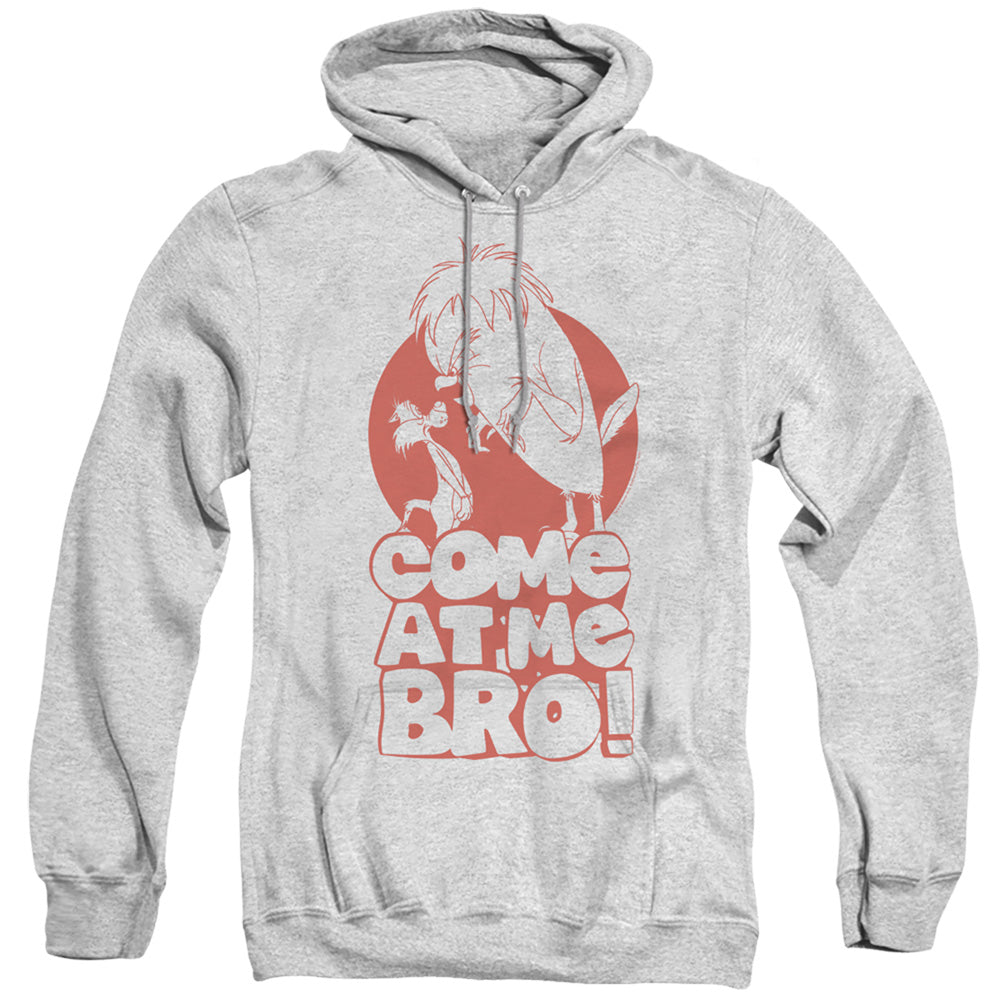 LOONEY TUNES/COME AT ME - ADULT PULLOVER HOODIE - ATHLETIC HEATHER