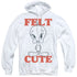 LOONEY TUNES/FELT CUTE - ADULT PULLOVER HOODIE - WHITE