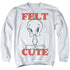 LOONEY TUNES/FELT CUTE - ADULT CREWNECK SWEATSHIRT - WHITE