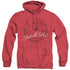 LOONEY TUNES/THATS ALL FOLKS - ADULT HEATHER HOODIE - RED
