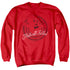 LOONEY TUNES/THATS ALL FOLKS - ADULT CREWNECK SWEATSHIRT - RED