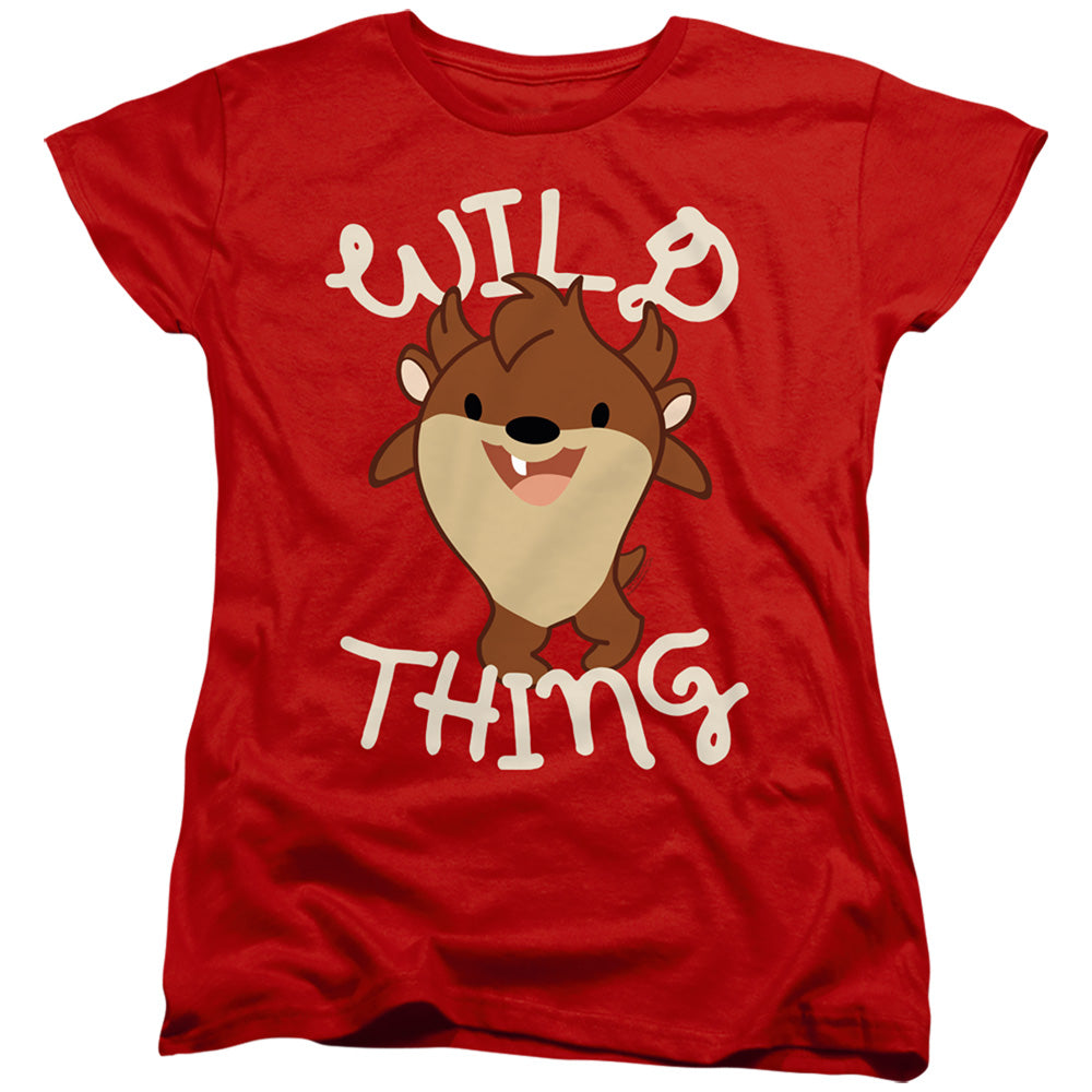 LOONEY TUNES/WILD THING KID - S/S WOMENS TEE - RED