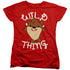 LOONEY TUNES/WILD THING KID - S/S WOMENS TEE - RED