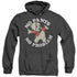 LOONEY TUNES/NO PANTS - ADULT HEATHER HOODIE - BLACK