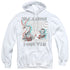 LOONEY TUNES/VACATION FOREVER - ADULT PULLOVER HOODIE - WHITE