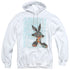 LOONEY TUNES/GRAFFITI RABBIT - ADULT PULLOVER HOODIE - WHITE