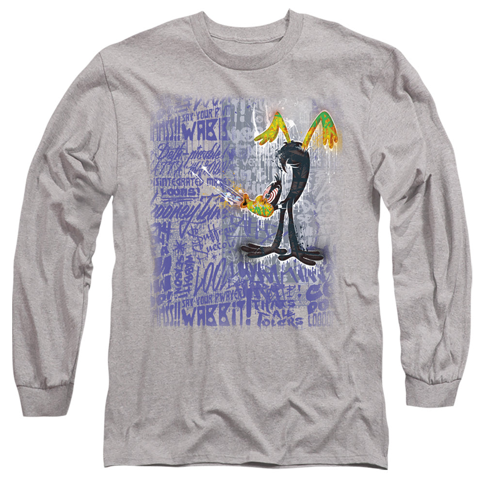 LOONEY TUNES/GRAFFITI DUCK - L/S ADULT 18/1 - ATHLETIC HEATHER