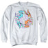 LOONEY TUNES/WACKY WABBIT - ADULT CREWNECK SWEATSHIRT - WHITE