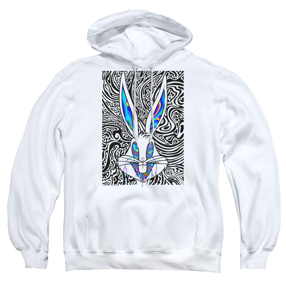 LOONEY TUNES/WILD BUGS - ADULT PULLOVER HOODIE - WHITE