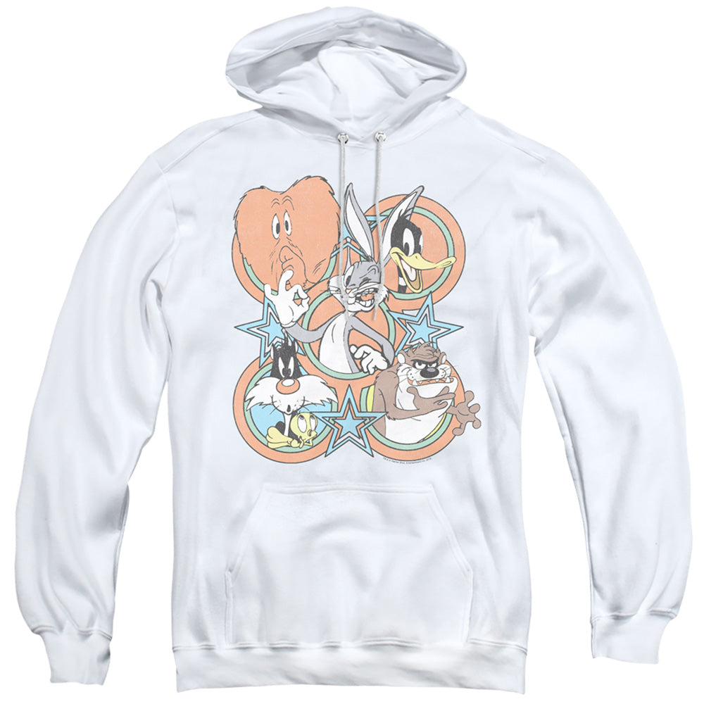 LOONEY TUNES/SCREEN STARS - ADULT PULLOVER HOODIE - WHITE