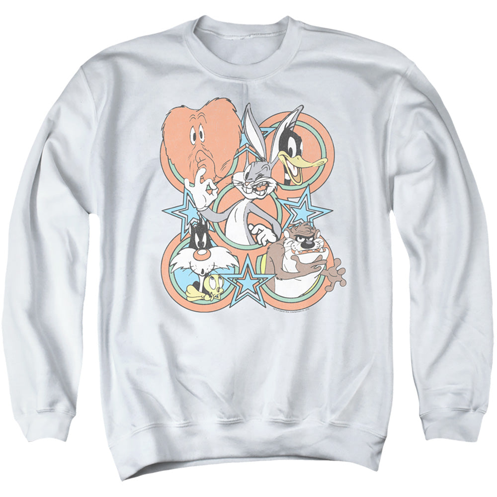 LOONEY TUNES/SCREEN STARS - ADULT CREWNECK SWEATSHIRT - WHITE