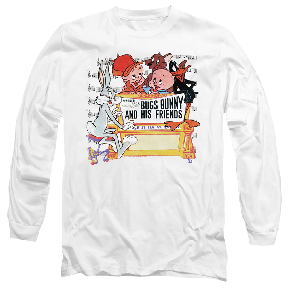 LOONEY TUNES/BUGS AND FRIENDS - L/S ADULT 18/1 - WHITE