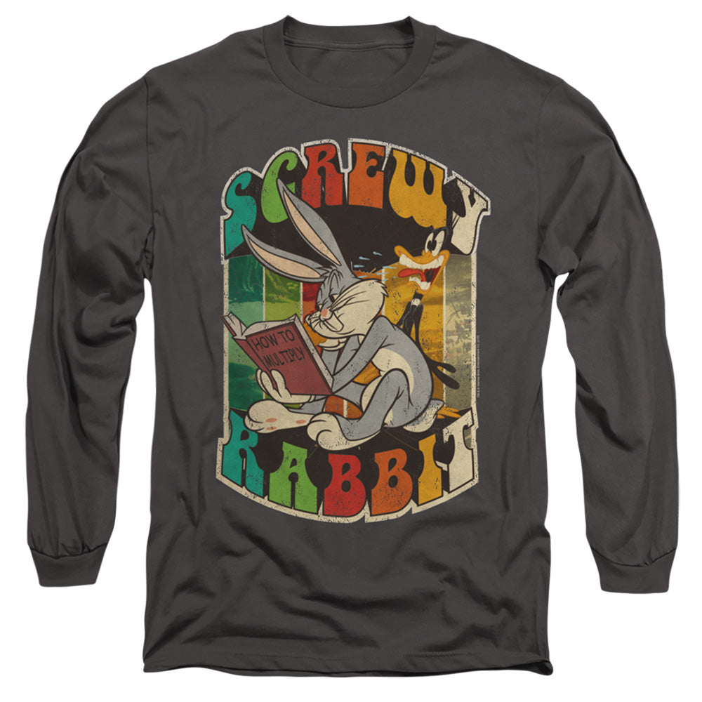 LOONEY TUNES/SCREWY RABBIT - L/S ADULT 18/1 - CHARCOAL