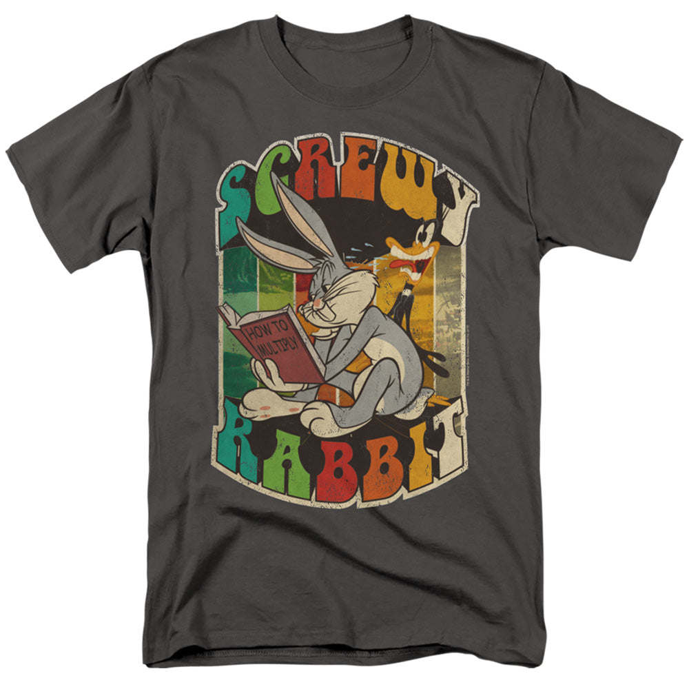 LOONEY TUNES/SCREWY RABBIT - S/S ADULT 18/1 - CHARCOAL