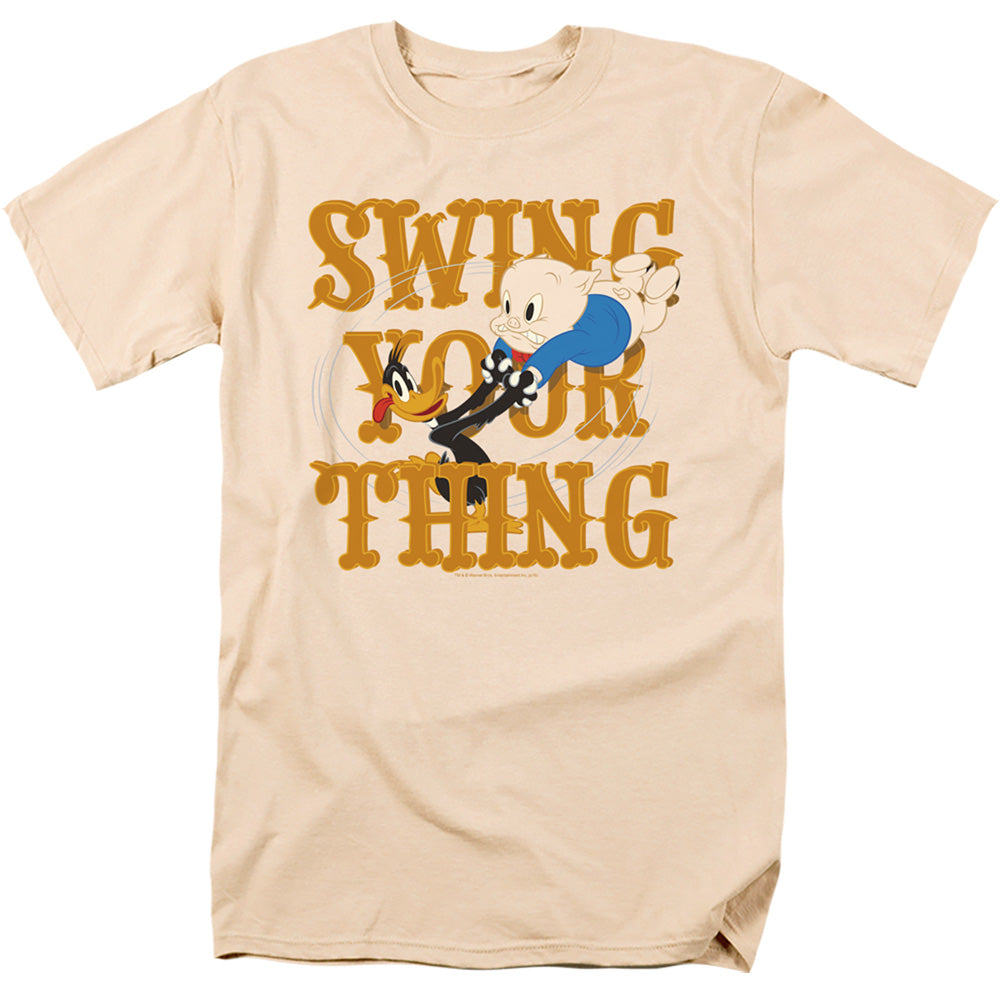 LOONEY TUNES/SWING YOUR THING - S/S ADULT 18/1 - CREAM