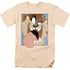 LOONEY TUNES/TAZ CLOSEUP - S/S ADULT 18/1 - CREAM